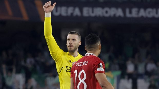 Fotbalisté Manchesteru United slaví postup do čtvrtfinále Evropské ligy