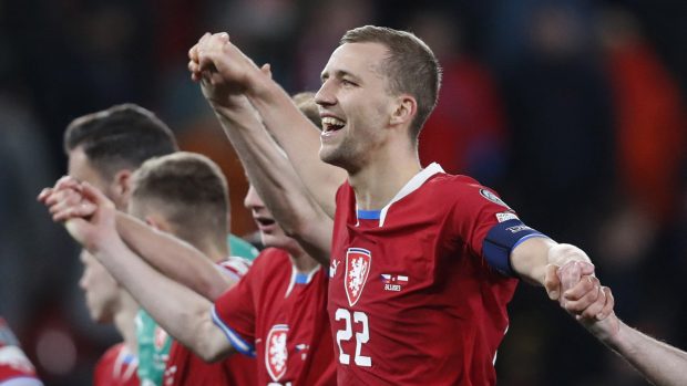 Tomáš Souček v dresu české fotbalové reprezentace