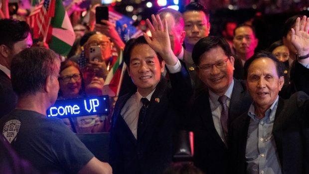 Tchajwanský viceprezident William Lai při příjezdu do hotelu v New Yorku