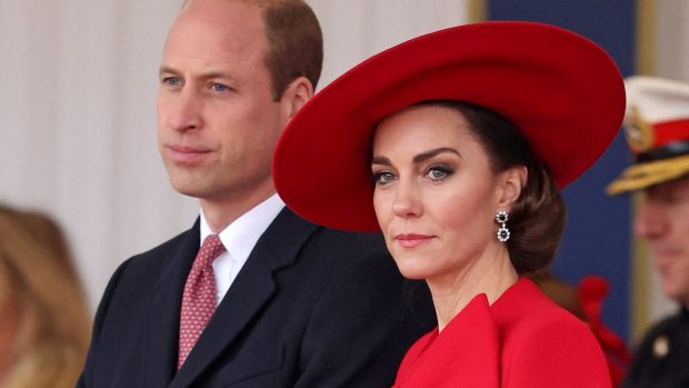 Princ William a princezna Kate při návštěvě jihokorejského prezidenta v listopadu 2023