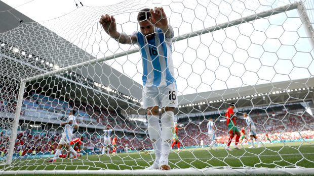 Fotbalisté Argentiny nakonec na úvod olympijského turnaje podlehli Maroku 1:2