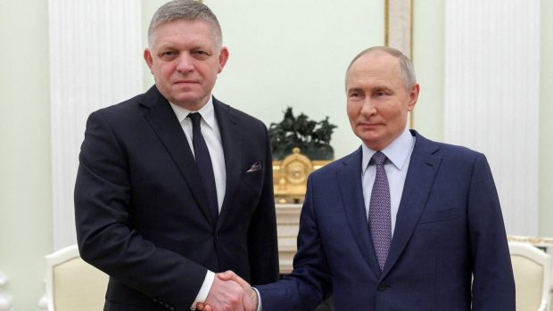 Robert Fico a Vladimir Putin