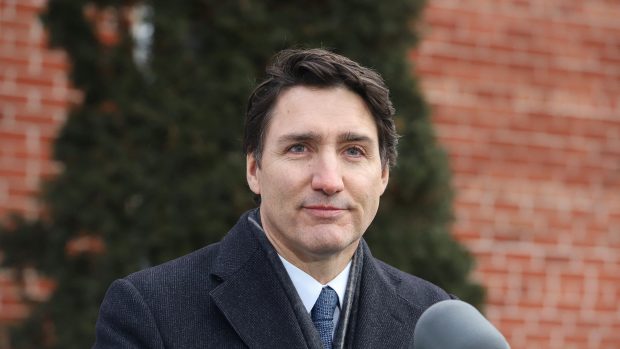 Kanadský premiér Justin Trudeau při oznámení rezignace na post premiéra i předsedy Liberální strany