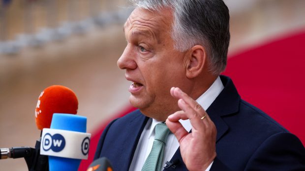 Maďarský premiér Viktor Orbán na summitu v Bruselu