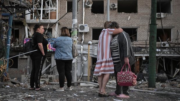 Následky ruského ostřelování Záporoží (foto z 30. 9. 2025)