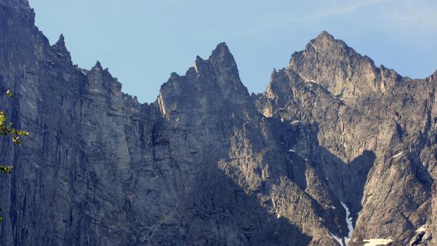 Horská stěna Trollveggen v Norsku