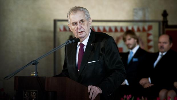 Miloš Zeman během inauguračního projevu.