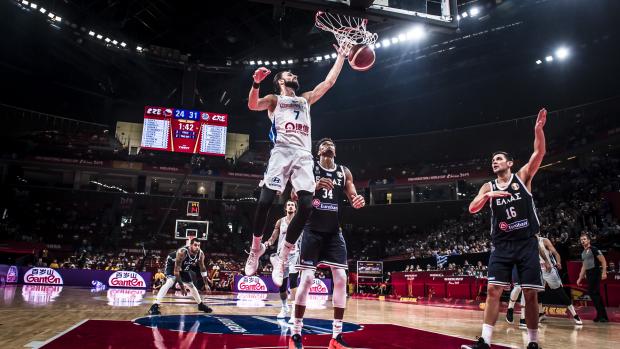 Utkání basketbalového mistrovství světa mezi Českem a Řeckem