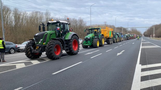 Přípravy na protest na hraničním přechodu Hodonín/Holíč