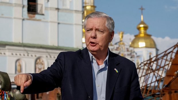 Americký senátor Lindsey Graham v Kyjevě