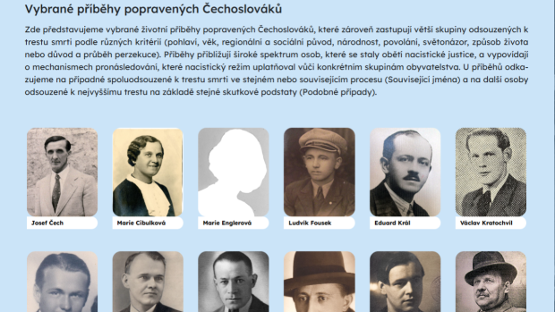 Osudy popravených Čechoslováků za nacismu připomíná nová databáze Ústavu pro studium totalitních režimů