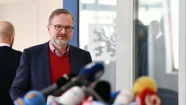 Premiér Petr Fiala po návratu z Kyjeva