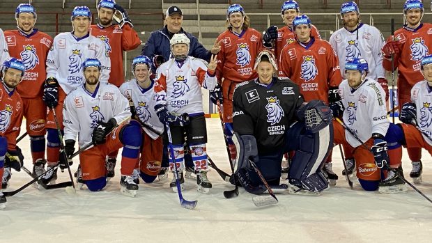 Malý Honzík si vyzkoušel trénink s českou hokejovou reprezentací