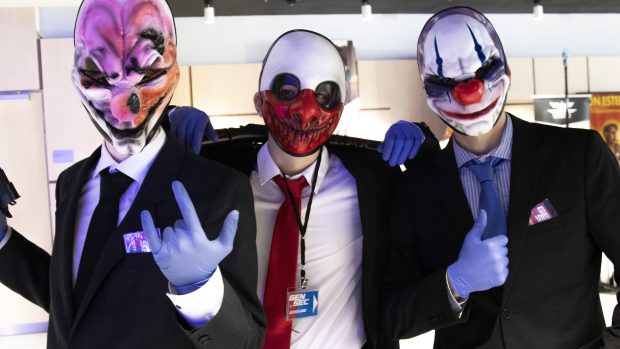 Payday cosplay na Comic-Con. Před čtyřmi lety měl na festivalu v San Diegu světovou premiéru film Star Trek: Do neznáma.