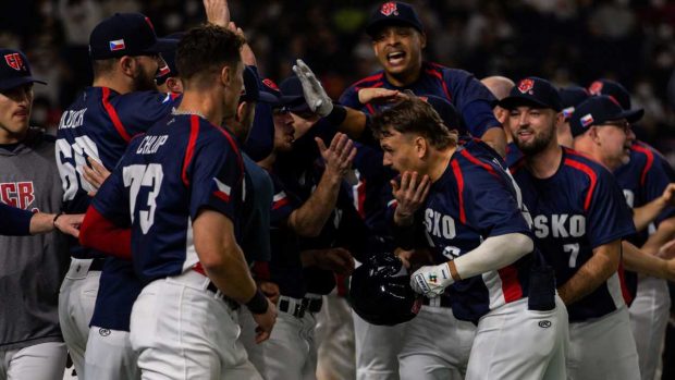 Čeští baseballisté se radují z premiérového vítězství na turnaji WBC