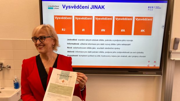 Jana Kratochvílová, hlavní řešitelka projektu Vysvědčení JINAK