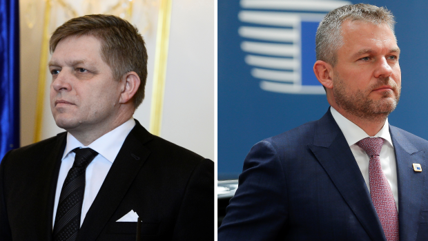 Bývalý premiér Robert Fico (vlevo) a současný předseda vlády Peter Pellegrini