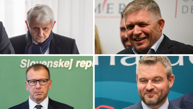 Vítězové a poražení slovenských voleb. Mikuláš Dzurinda, Robert Fico, Boris Kollár, Peter Pellegrini, Marian Kotleba a Michal Šimečka