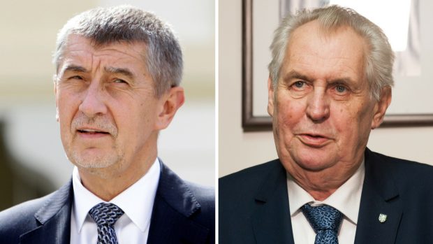 Premiér Andrej Babiš a prezident Miloš Zeman