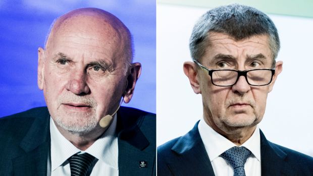 Předseda Ústavního soudu Pavel Rychetský (vlevo) a premiér Andrej Babiš (ANO)