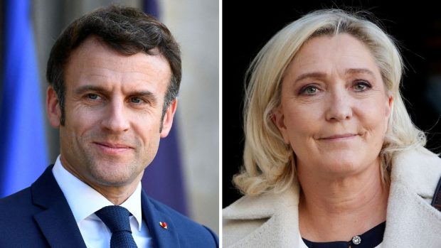 Emmanuel Macron a Marine Le Penová