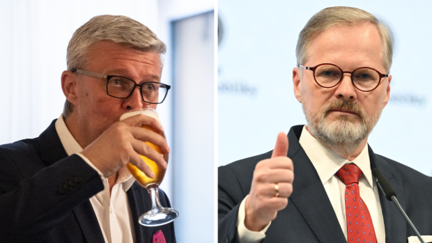 Stínový premiér Karel Havlíček (vlevo, ANO) i předseda vlády Petr Fiala (ODS) výsledek označili za vítězství svého tábora