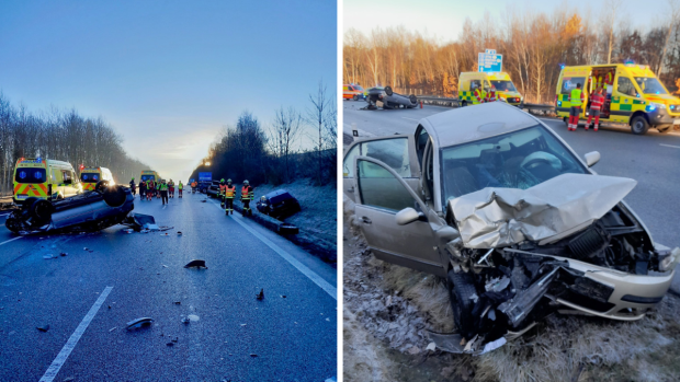 Řidiče hromadně oslnilo slunce, způsobili nehodu pěti aut