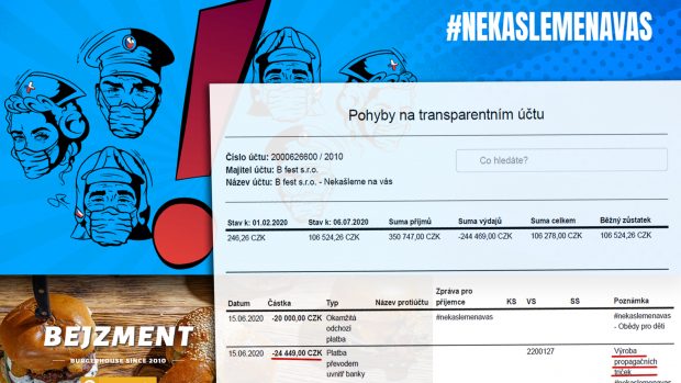 Charitativní iniciativa Nekašleme na vás shromáždila na svém transparentním účtu 350 tisíc korun