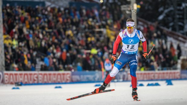 Biatlonista Michal krčmář vybojoval ve vytrvalostním závodě na Světovém poháru v Östersundu 14. místo