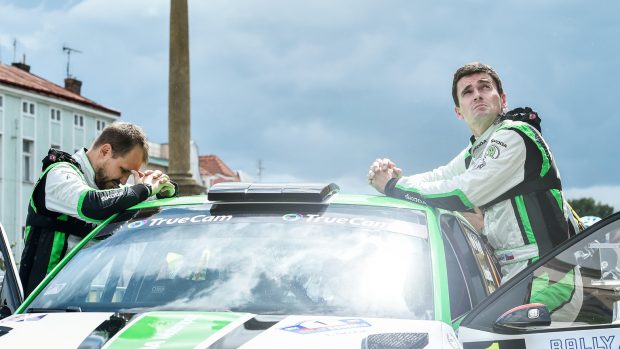 Pavel Dresler a Jan Kopecký (vpravo) na Rallye Bohemia