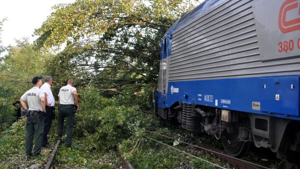 Vlak EC 173 najel 10. srpna večer u slovenské obce Brodské do spadlého stromu