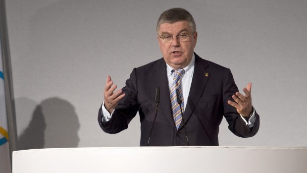 Předseda MOV Thomas Bach při svém projevu na pražském zasedání ANOC