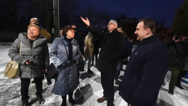 Jiří Drahoš s manželkou Evou v rodném Jablunkově