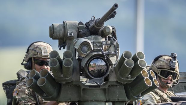 Přesun amerických vojáků přes území České republiky v rámci cvičení Saber Strike 2018. Fotografie ze 30. května