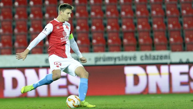 Milan Škoda poslal Slavii do vedení proměněnou penaltou