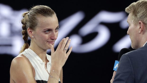 Petra Kvitová po vítězství ve čtvrtfinále Australian Open.