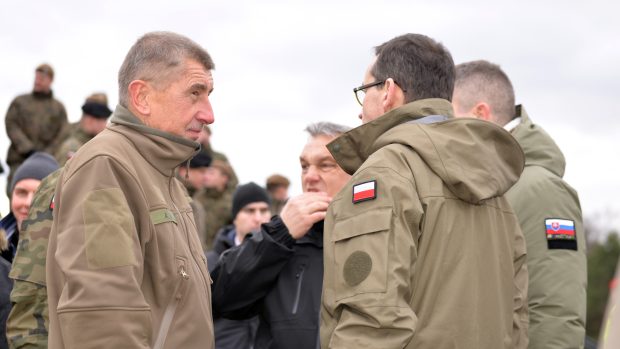 Andrej Babiš (ANO) s předsedy vlád zemí V4