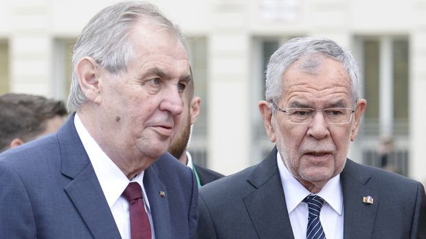 Prezidenti Miloš Zeman a Alexander Van der Bellen