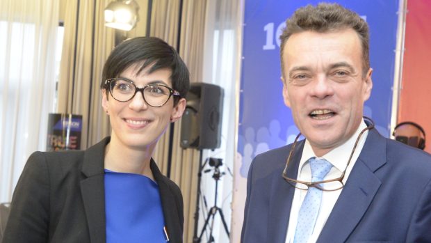 Nedělní kandidáti na funkci předsedy TOP 09 - Markéta Pekarová Adamová a Tomáš Czernin