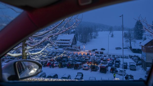 Dopravní situace v Bedřichově před týdnem