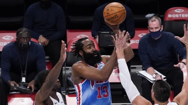 James Harden v dresu Brooklynu.
