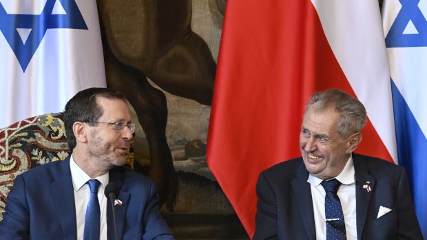 Prezident Izraele Jicchak Herzog a Miloš Zeman