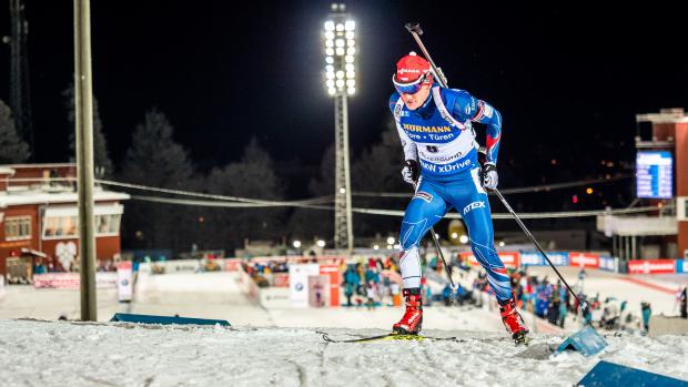 Ondřej Moravec na trati v Östersundu