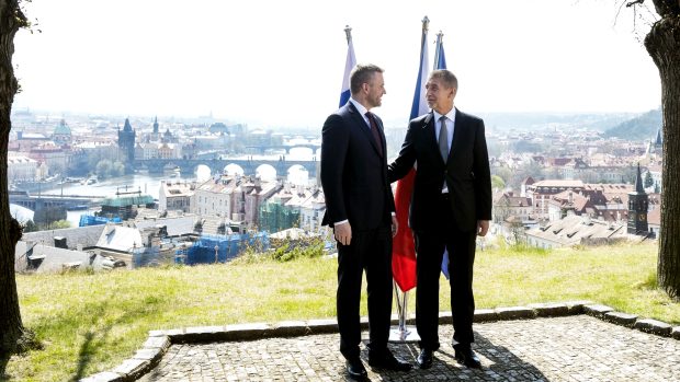 Peter Pellegrini a Andrej Babiš, Praha, 11.4.2018