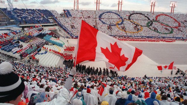 Slavnostní zahájení zimních olympijských her v Calgary 1988