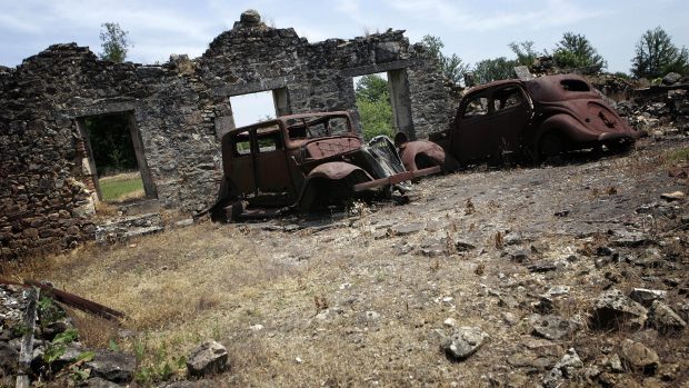 Ruiny francouzské vesnice Oradour-sur-Glane