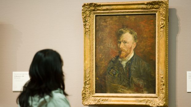 Autoportrét Vincenta van Gogha ve van Goghově muzeu v Amsterdamu