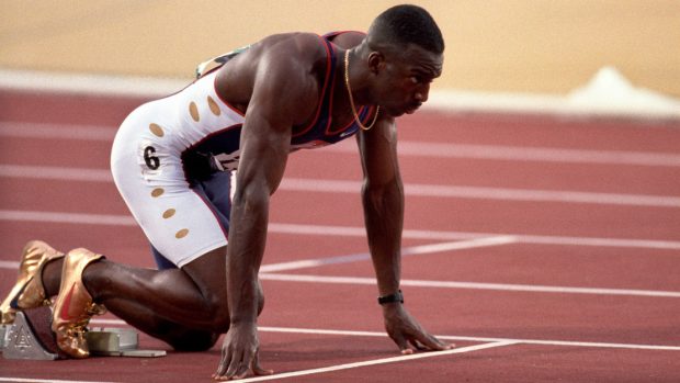 Americký sprinter Michael Johnson během olympijských her v Atlantě 1996.