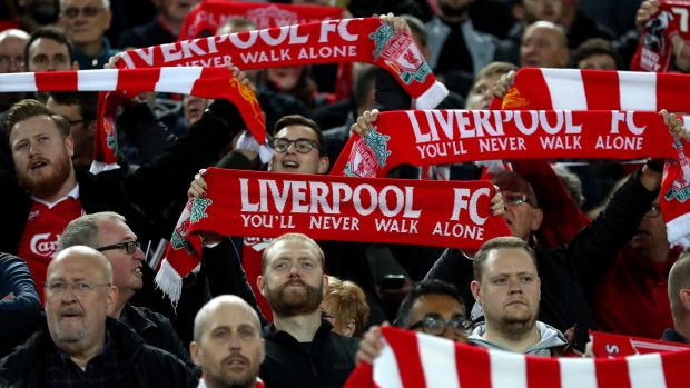 Fanoušci anglického Liverpoolu