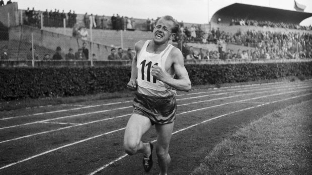 Emil Zátopek na snímku z roku 1948